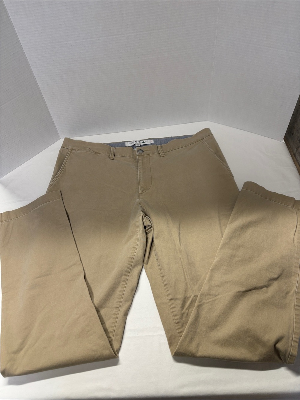 Lacoste Men's Tan Chino Pants - Slim Fit
